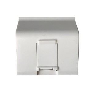 Angled Adaptor 1 Port 45x45 Hinged Shutter Keystone White