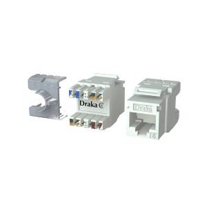 Keystone Jack Cat6 Punchdown 180 Deg Unshielded YMJBP03126 White