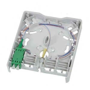 Pre-Terminated Fibre Wall Outlet 1x Duplex LC/APC Adaptor 2F G657A1 1F LC/APC FWOA-AXW21-010/WH White (H)85mm x (W)85mm x (D)32mm x (L)10Mtr