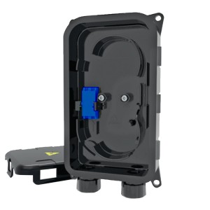Customer Connection Point (CCP) 1x LC/UPC Dx C/w 2x LC OS2 Pigtails CCPA-M111LP/BK-0 Black (H)160mm x (W)89mm x (D)28mm (Dia)4.6mm-5.6mm)