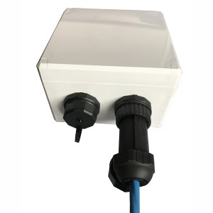Surface Mount Outlet 2Port Cat6A Shielded IP68 White (H)122mm x (W)120mm x (D)80mm