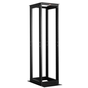19" Open Frame System Double Frame Rail Depths 80mm Flat Pack  Brush Cable Entry Panel  LN-OF42UDD670-BL Black (H)42U x (W)530mm x (D)670mm Weight 39.1kg