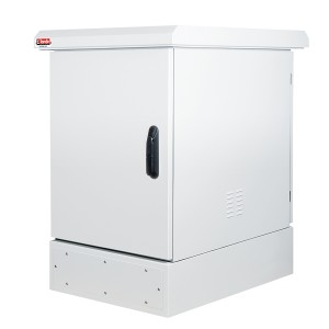 16U 19" Single Bay IP65 Pre-galvanised DX51 D+Z275 Swing Handle 3 Point Locking Double Layer Construction Plinth 200mm LN-OD-16U6080-LG-Z275 Light Grey (H)1080mm x (W)600mm x (D)800mm