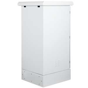 26U 19" Single Bay IP65 Pre-galvanised DX51 D+Z275 Swing Handle 3 Point Locking Double Layer Construction Plinth 200mm LN-OD-26U6080-LG-Z275 Light Grey (H)1524mm x (W)600mm x (D)800mm