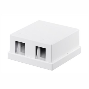Surface Mount Outlet 2Port Keystone White   