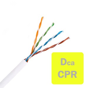 Solid Cat5e U/UTP LSZH 4 Pair Dca-s2,d2,a1 White (L)305Mtr NVP Rating 69% Outer Dia 5.207mm