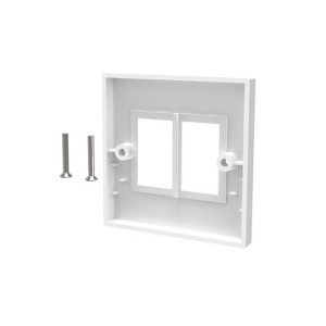 Faceplate Eco-Bulk Packaging Flat Single Gang 2x LJ6C M12D-F-262 White (H)86mm x (W)86mm x (D)9mm