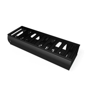 Cable Manager with Cover 9 Ring Black (H)1U x (W)19" x (D)127mm   