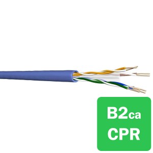Solid UC400 Cat6 U/UTP LSZH 4 Pair B2ca-s1a,d1,a1 3P Tested Reelex II Violet (L)305Mtr NVP Rating 67% Outer Dia 6.1mm 