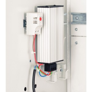 Cabinet Heater With Integrated Thermostat 30W, 220V For Use with Outdoor Cabinets Aluminium Heater Body LN-30W (H)110mm x (W)80mm x (D)50mm