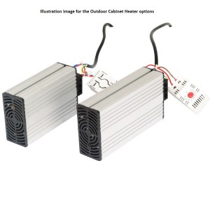 Cabinet Heater With Integrated Thermostat 100W, 220V For Use with Outdoor Cabinets Aluminium Heater Body LN-100W (H)160mm x (W)80mm x (D)50mm