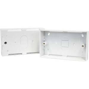 Backbox Double Gang White (D)32mm   