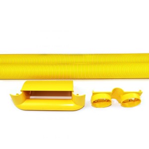 Fibre Ducting Break Out Kit 90 Degree Plastic LSZH Includes Removeable Cover TC1279-454KIT Yellow (H)100mm x (W)220mm