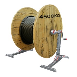 Runpolifter Cable Drum Lifter 4500Kg Max Weight 1600mm Spindle 1250mm Max Drum Width