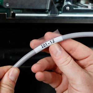 Self-laminating Cable Label M210/M211/BMP21-PLUS Black on White M21-1000-427 (W)25.4mm x (L)4.3Mtr