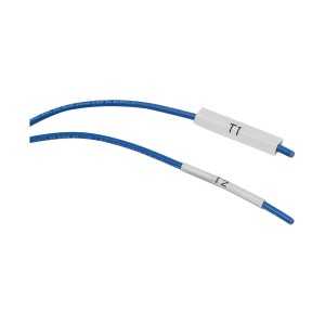 PermaSleeve Heat Shrink Label BMP21-PLUS Black on White 1.57-3.81mm M21-187-C-342 (H)8.5mm x (L)2.1Mtr