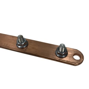 Horizontal Copper Earth Bar Pre-installed Hardware (W)20mm x (D)3mm x (L)485.6mm (11U)