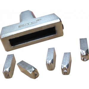 Letters & Numbers Punch Set with 9 Position Holder 5mm 100 Piece A-Z, 0-9 In Strong Plastic Case