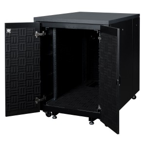 Soundproof Cabinet  Double Front Door Single Rear Door Up To 30dBA 1x 3 Way Integrated Fan Module LN-SP-17U7511-B-BL Black (H)17U x (W)750mm x (D)1130mm Weight 138Kg