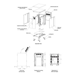 Soundproof Cabinet  Double Front Door Single Rear Door Up To 30dBA 1x 3 Way Integrated Fan Module LN-SP-17U7511-B-BL Black (H)17U x (W)750mm x (D)1130mm Weight 138Kg