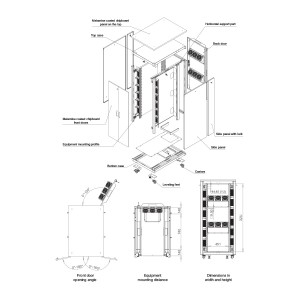 Soundproof Cabinet  Double Front Door Single Rear Door Up To 30dBA 2x 3 Way Integrated Fan Module LN-SP-32U7511-B-BL Black (H)32U x (W)750mm x (D)1130mm Weight 165Kg