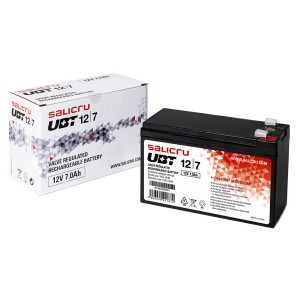 Rechargeable AGM Battery UBT 12/7 12V 7 Ah 013BS000001 (H)94mm x (W)151mm x (D)65mm Weight 2.1Kg