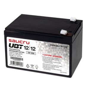 Rechargeable AGM Battery UBT 12/12 12V 12 Ah 013BS000003 (H)95mm x (W)151mm x (D)98mm Weight 3.4Kg