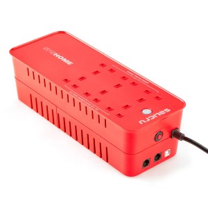 SPS 850 HOME UK 850VA 490W Offline Multi Socket 6 (3 UPS + 3 Prot.)  693CA000004 Red (H)94mm x (W)121mm x (D)316mm Weight 3.0Kg