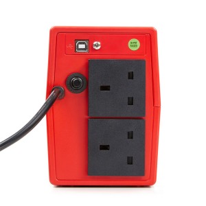 SPS 900 ONE UK 900VA 480W Line-Interactive UPS 2x UK Sockets Up To 20mins 662AF000009 Red (H)142mm x (W)101mm x (D)300mm Weight 4.9Kg