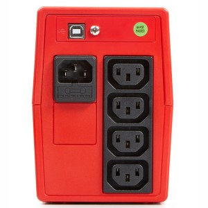 SPS 900 ONE IEC 900VA 480W Line-Interactive UPS 4x IEC Sockets Up To 20mins 662AF000015 Red (H)142mm x (W)101mm x (D)300mm Weight 4.9Kg