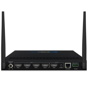 Presentation Switch with Miracast & Airplay 4K 60Hz 4:4:4 4x HDMI, 1x USB, Miracast, Airplay 1x HDMI-Out AMF41W Black (H)25mm x (W)215mm x (D)141mm
