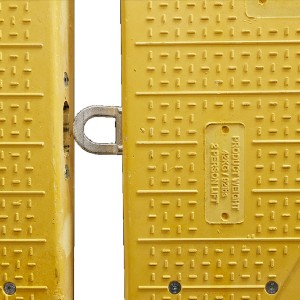 LowPro Road Cover 15/05 End Plate Yellow (H)75mm x (W)500mm x (L)1500mm
