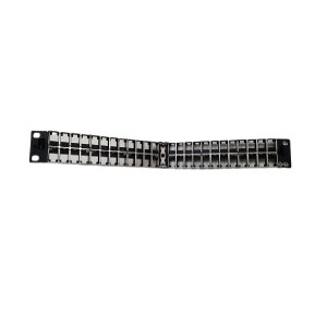 Modular Keystone Panel (Angled) Unloaded Cat6A Shielded 48Port With Fixed Rear Cable Management YPPBP03736 Black (H)1U x (W)19"