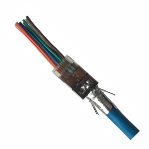 Fast-Fit Plug RJ45 Cat6A Shielded With Rear Clamp Stranded or Solid Two-Part Max. Wire Insulation Dia. 1.4mm Pack Qty: 100pcs