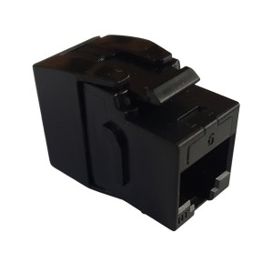 HTC Keystone Jack Cat6 Tool Free Unshielded HTC-C6U-KJ12/BK Black   