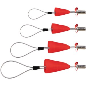 Set of RUNPOFIX Cable Pulling Loops with Protective Cap M6 Thread Protective Caps Outer Diameter 14mm, 17mm, 23mm, 30mm 10154