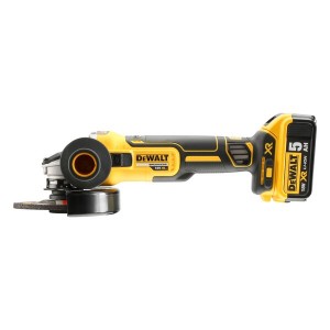 XR Brushless 125mm Angle Grinder DCG405P2-GB 18V Li-Ion 2 x 5.0Ah Battery