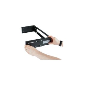 Set & Stack Wall Mounting Bracket LN-SNS-02U5225-BL Black (H)2U x (D)250mm-430mm Weight 2.1Kg