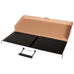 Set & Stack Wall Mounting Bracket LN-SNS-03U5225-BL Black (H)3U x (D)250mm-430mm Weight 2.8Kg