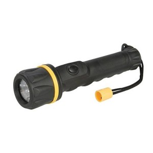 Rubber Torch LED 2 x AA batteries (not inc) Wrist Strap   