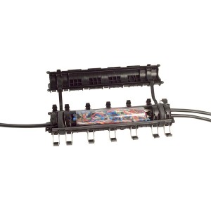 Mechanical Joint Closure In-Line Closure 2x Branching Ports (1 in, 1 out) 10/20 Pairs Black